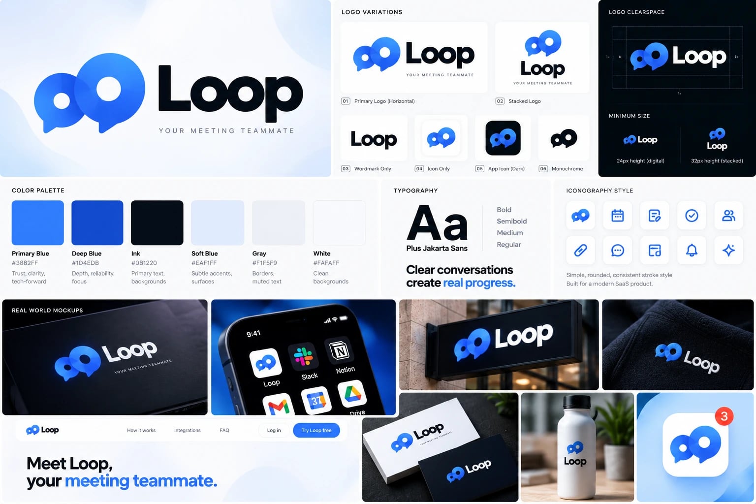 Loop brand identity board