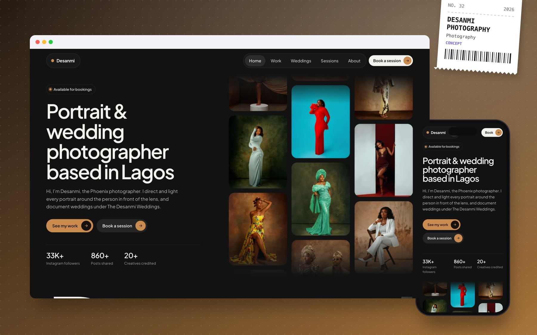 Desanmi Photography website