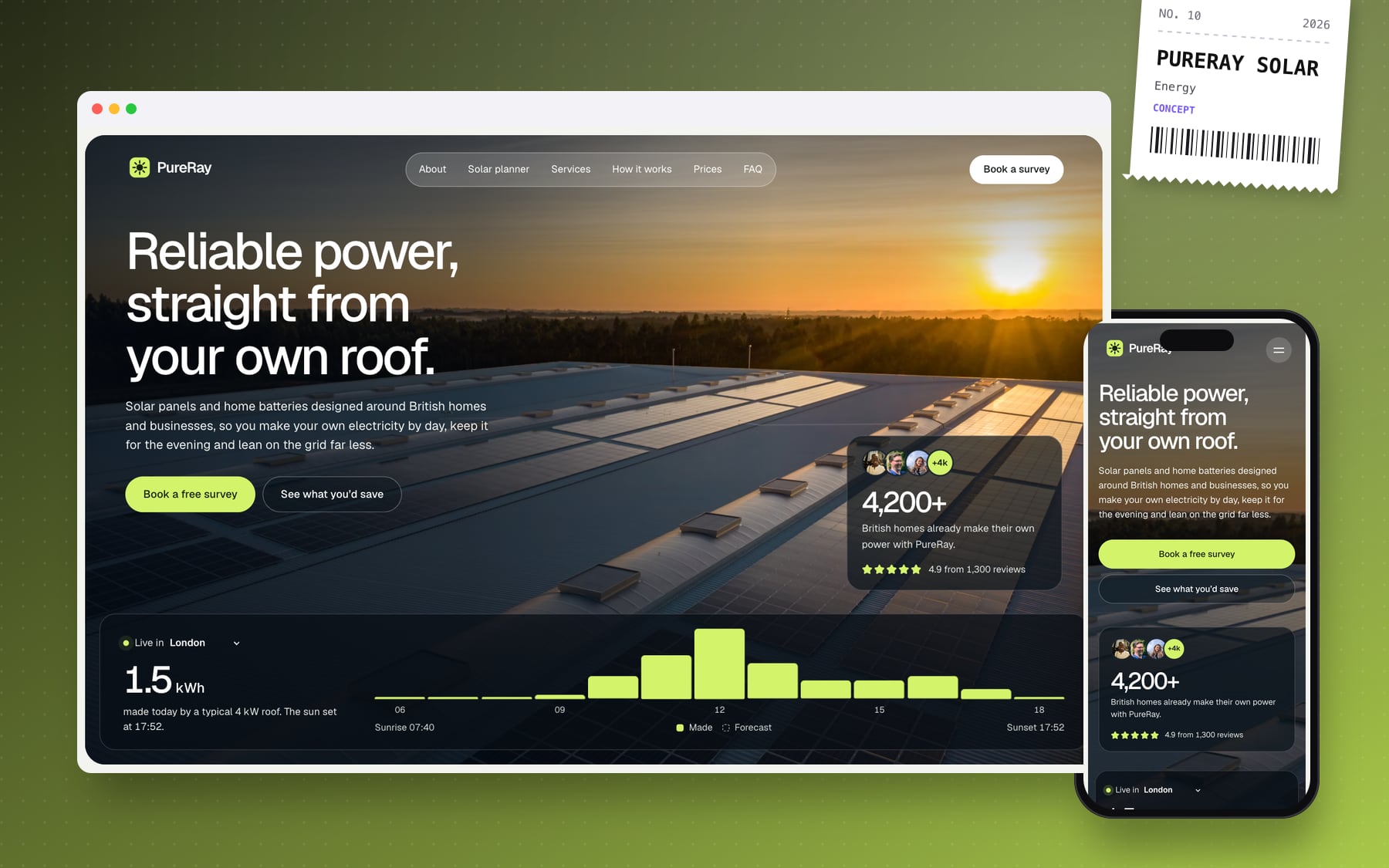 PureRay Solar website