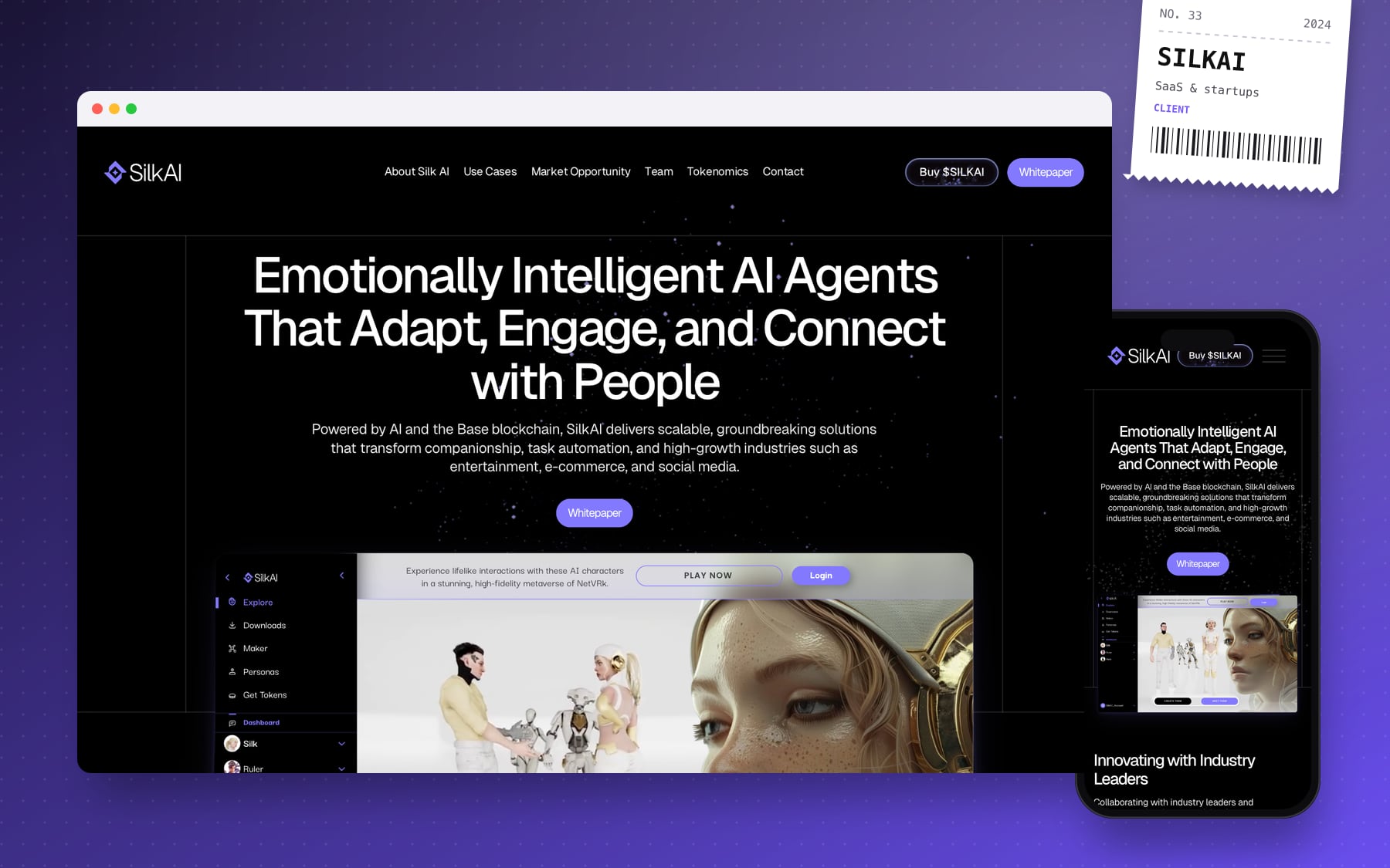 SilkAI website